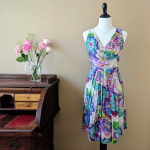 Suzi Chin for Maggie Boutique Floral Dress Sz 8